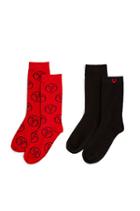 Tr Logo Socks Pack Of 2 | Black/red | True Religion