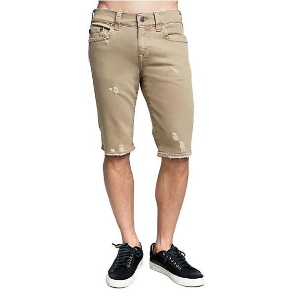 Mens Straight Ricky Short | Taupe | Size 28 | True Religion
