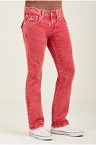 Straight Flap Mega T Stitch Red Mens Jean | Ruby Red | Size 34 | True Religion