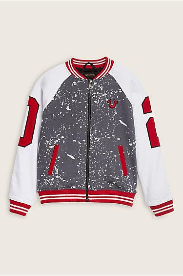 True Religion Terry Varsity Kids Jacket - Indigo