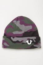 True Religion Camo Watch Cap - Boysenberry