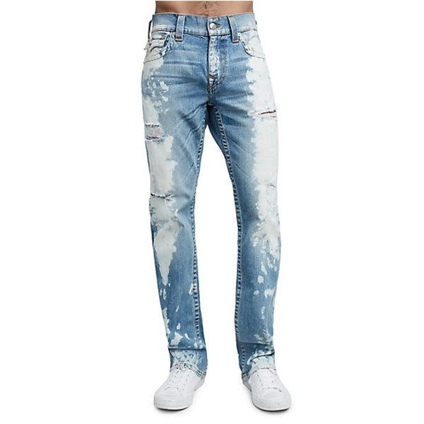 Men's Straight Fit Acid Blotch Jean | Exll Moving Tide W/rips | Size 30 | True Religion