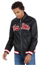 True Religion Chenille Vegan Leather Mens Jacket | Black | Size Medium