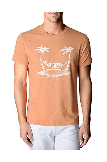 True Religion Vacation Crew Neck Mens Tee - Washed Orange