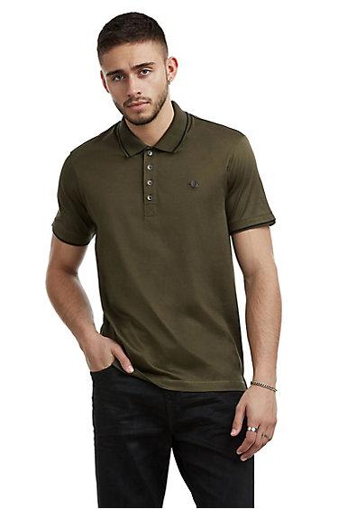 Mens Mercerized Polo Shirt | Green | Size Medium | True Religion