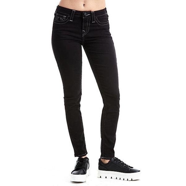 Women's Super Skinny Fit Grey Stitch Jean | Black | Size 25 | True Religion