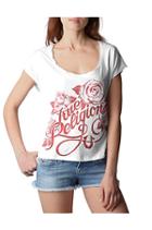 True Religion Rosie Scoop Neck Womens Tee - White