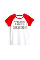 Tr Raglan Kids Tee | White | Size Large | True Religion