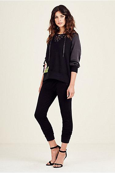 Womens Jogger Pant | Black | Size Medium | True Religion