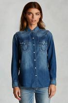 True Religion Relaxed Side Zip Georgia Womens Shirt
