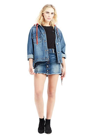 Deconstructed Step Hem Womens Skirt | Broken Record | Size 24 | True Religion