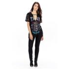 Mix Media Concert Womens Tunic | Black | Size Small | True Religion