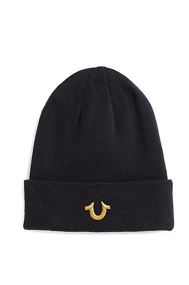 Cotton Knit Watchcap | Black Gold | True Religion