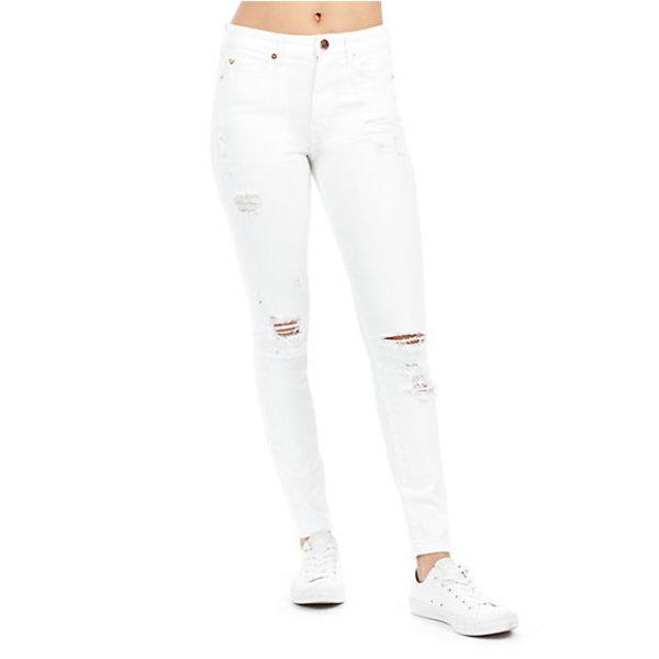 Halle High Rise Super Skinny Womens Jean | White | Size 25 | True Religion