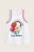 Embroidered Drape Toddler/little Kids Tank | White  | Size 2t | True Religion