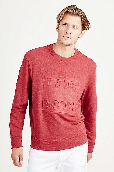 True Religion Double Knit Mens Sweatshirt - Vintage Red
