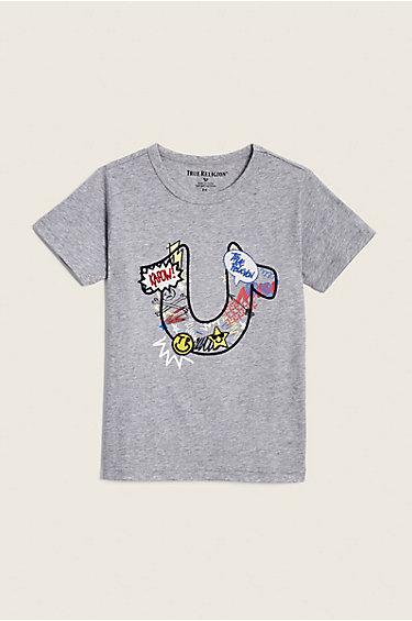 Doodle Toddler/little Kids Tee | Heather Grey | Size 2t | True Religion