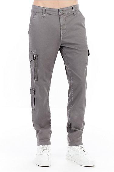 Mens Sateen Modern Utility Cargo Pant | Grey | Size 38 | True Religion