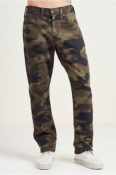 Ricky Big T Mens Jean | Green Camouflage | Size 33 | True Religion
