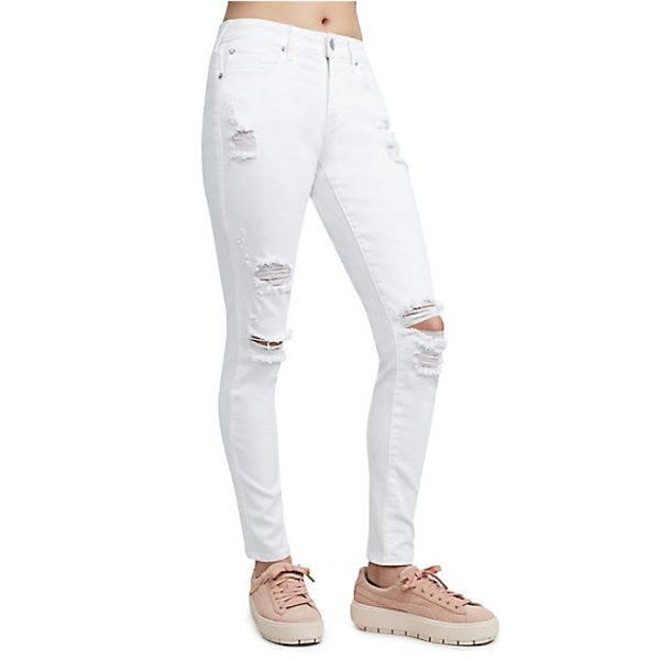 Womens Distressed Jennie Curvy Skinny Jean | Optic White | Size 24 | True Religion