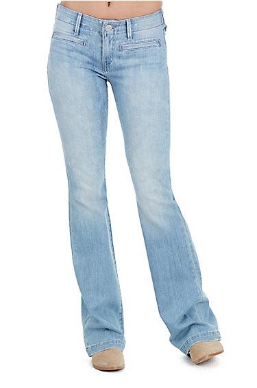 Nikki Mid Rise Flare Womens Jean | Light Tanzanite | Size 24 | True Religion