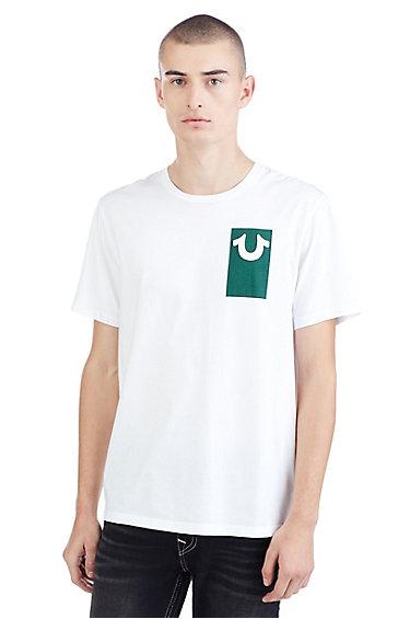 Deboss Tee Crew Neck Mens Tee | White | Size Xx Large | True Religion