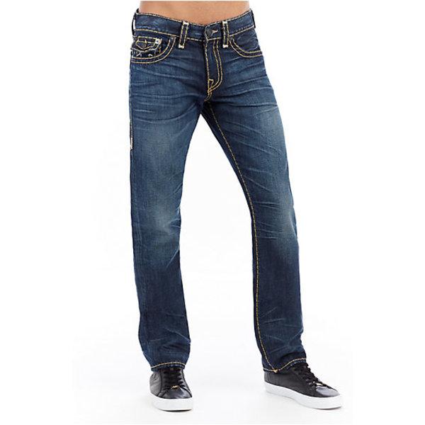 Mens Super T Geno Slim Jean W/ Flap | Indigo Journey | Size 34 | True Religion