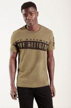 True Religion Stencel Graphic Mens Tee - Olive Camo