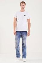 True Religion Hand Picked Straight Moto Mens Jean - Emblazoned