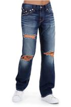 Men's Straight Fit White Stitch Jean | Burning Rocks | Size 31 | True Religion