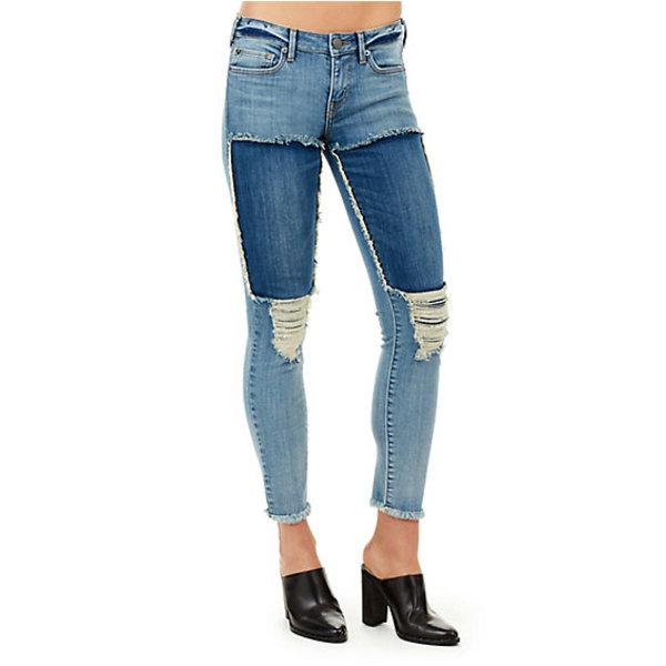 Halle Mid Rise Super Skinny Womens Jean | Double Digit Blue | Size 24 | True Religion