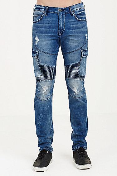 True Religion Rocco Skinny Cargo Moto Mens Jean - Outsider