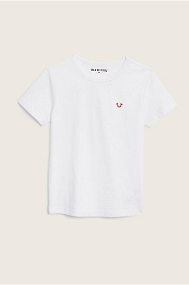 Branded Logo Kids Tee | White | Size 5 | True Religion