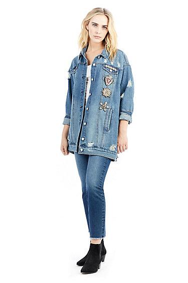 Lion Embellished Womens Jacket | Jungle Boogie | Size Ml | True Religion