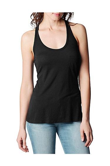 Twisted Racerback Womens Tank Top | Black | Size X Small | True Religion