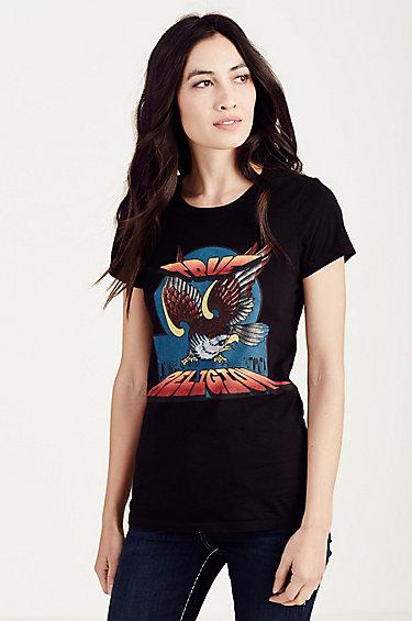 True Religion Eagle Rock Womens Tee - Jet Black