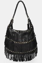 True Religion Penelope Fringe Shoulder Bag - Black