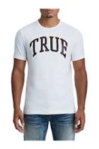 Men's Metallic True Logo Tee | White | Size X Small | True Religion