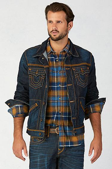 True Religion Danny Mens Jacket - Dark Wave
