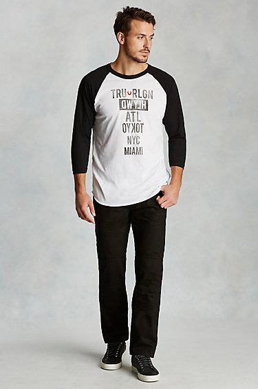 True Religion Hand Picked Slim Moto Mens Jean - Black