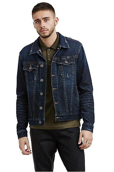 Mens Danny Denim Jacket | Dark Tunnel | Size Small | True Religion