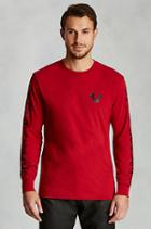 True Religion Long Sleeve Gothic Mens Tee - Red
