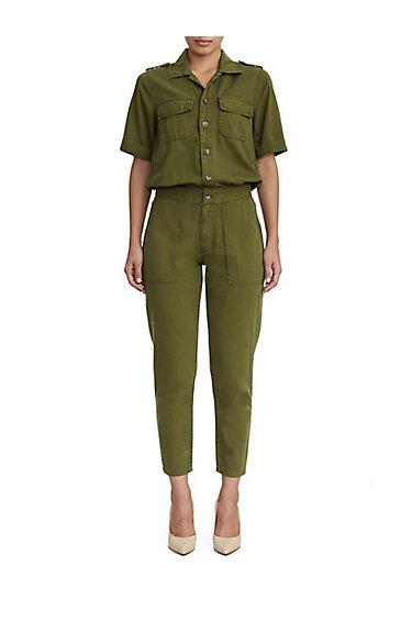 Womens Utility Jumpsuit | Moss | Size X Small | True Religion