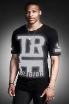 True Religion Sideways Mens Graphic T-shirt - Jet Black