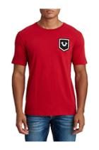 Mens Buddha Crest Graphic Tee | Ruby Red | Size X Small | True Religion