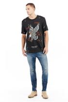 Mens Global Cities Eagle Tee | Black | Size X Small | True Religion