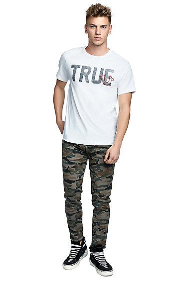 Mens True Logo Graphic Tee | White  | Size X Small | True Religion