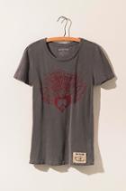 True Religion Heart Wings Crew Neck Womens Tee - Black