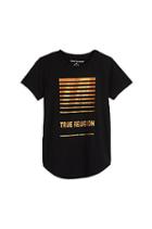 Men's Big Kids Boys Metallic Logo Tee | Black | Size 2t | True Religion