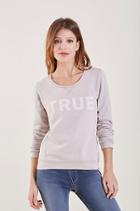 True Religion True Logo Womens Sweatshirt - Silver